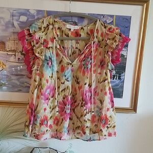 House of Harlow 1960 Multicolor Floral Blouse